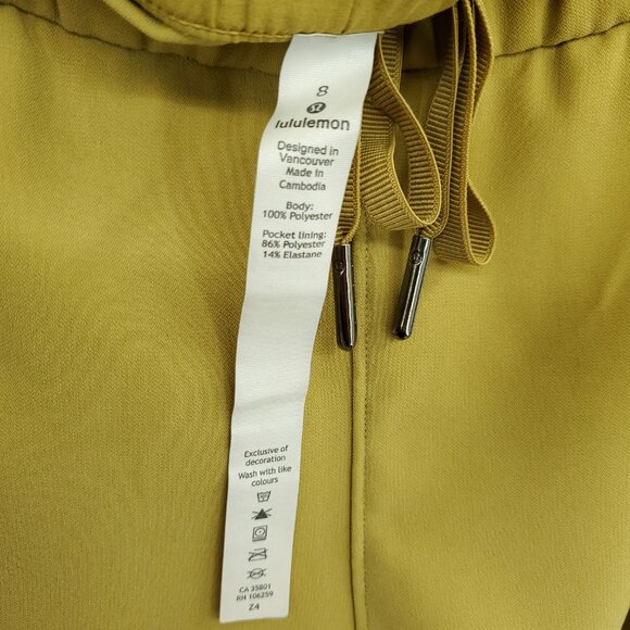 Lululemon On The Fly Pant *Woven 28" Inseam Sz 8 Vintage Gold - Picture 6 of 16